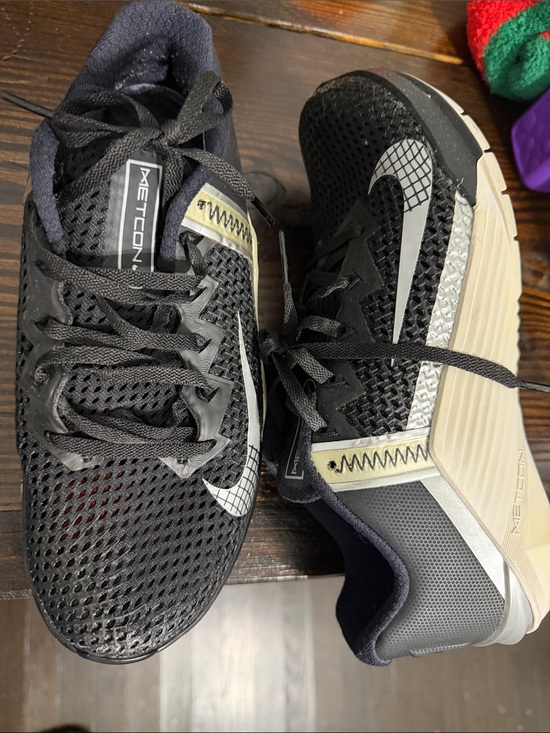 Nike Shoes - Nike Metcon Training Shoes - Black with Cream and Silver Accents